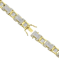 Solid 10K Yellow Gold Diamond Bracelet For Men 3.1ct By Luxurman -Urban Jewels Shop solid 10k gold diamond bracelet for men 31ct by luxurman backye