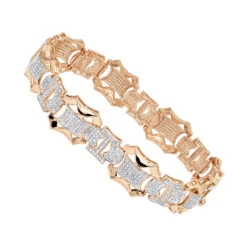 Solid 10K Yellow Gold Men's Diamond Bracelet By Luxurman 3 Carats Of Diamonds 9 Solid 10K Yellow Gold Men's Diamond Bracelet By Luxurman 3 Carats Of Diamonds -Urban Jewels Shop solid 10k gold mens diamond bracelet by luxurman 3 carats of diamonds ro