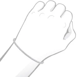 Solid 14K White Gold 1.26 Carat Diamonds Tennis Bracelet For Women Bangle Design 15 Solid 14K White Gold 1.26 Carat Diamonds Tennis Bracelet For Women Bangle Design -Urban Jewels Shop solid 14k gold 1 carat diamonds tennis bracelet for women bangle design body white