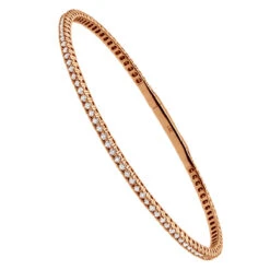 Solid 14K White Gold 1.26 Carat Diamonds Tennis Bracelet For Women Bangle Design 11 Solid 14K White Gold 1.26 Carat Diamonds Tennis Bracelet For Women Bangle Design -Urban Jewels Shop solid 14k gold 1 carat diamonds tennis bracelet for women bangle design rose