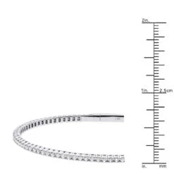 Solid 14K White Gold 1.26 Carat Diamonds Tennis Bracelet For Women Bangle Design 16 Solid 14K White Gold 1.26 Carat Diamonds Tennis Bracelet For Women Bangle Design -Urban Jewels Shop solid 14k gold 1 carat diamonds tennis bracelet for women bangle design ruler white
