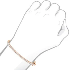 Solid 14K Yellow Gold Diamond Bangle Bracelet For Women 2ct By Luxurman -Urban Jewels Shop solid 14k gold diamond bangle bracelet for women 2ct by luxurman bodro 1