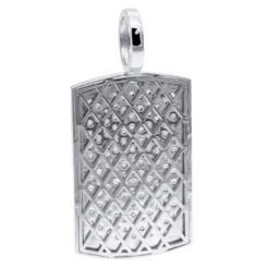 14K Yellow Gold Diamond Dog Tag Pendant For Men 3.25 Carats Iced Out Design -Urban Jewels Shop solid 14k gold diamond dog tag pendant for men 325 carats iced out design 407140 back white