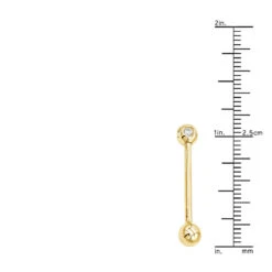 Solid 14K Yellow Gold Straight Diamond Barbell Piercing 0.15ct -Urban Jewels Shop solid 14k gold straight barbell with diamonds 011ct p 5876 rulerye