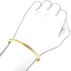 18K White Gold Diamond Bangle Bracelet For Women 1.2 Ct Love Bracelet -Urban Jewels Shop solid 18k gold diamond bangle bracelet for women 12 ct love bracelet 407174 hand