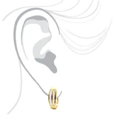 Solid 10K Yellow Gold Baguette Diamond Earrings Hoops 1/2ct -Urban Jewels Shop solid gold baguette diamond earrings hoops 13ct p 7231 body yellow