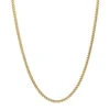 Solid 14K Yellow Gold Franco Chain Necklace For Men 3.5mm 20-32"