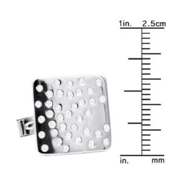 Square Men's Diamond Cufflinks 0.4ct 14K White Gold -Urban Jewels Shop square mens diamond cufflinks 04ct 14k yellow rose or white gold ruler