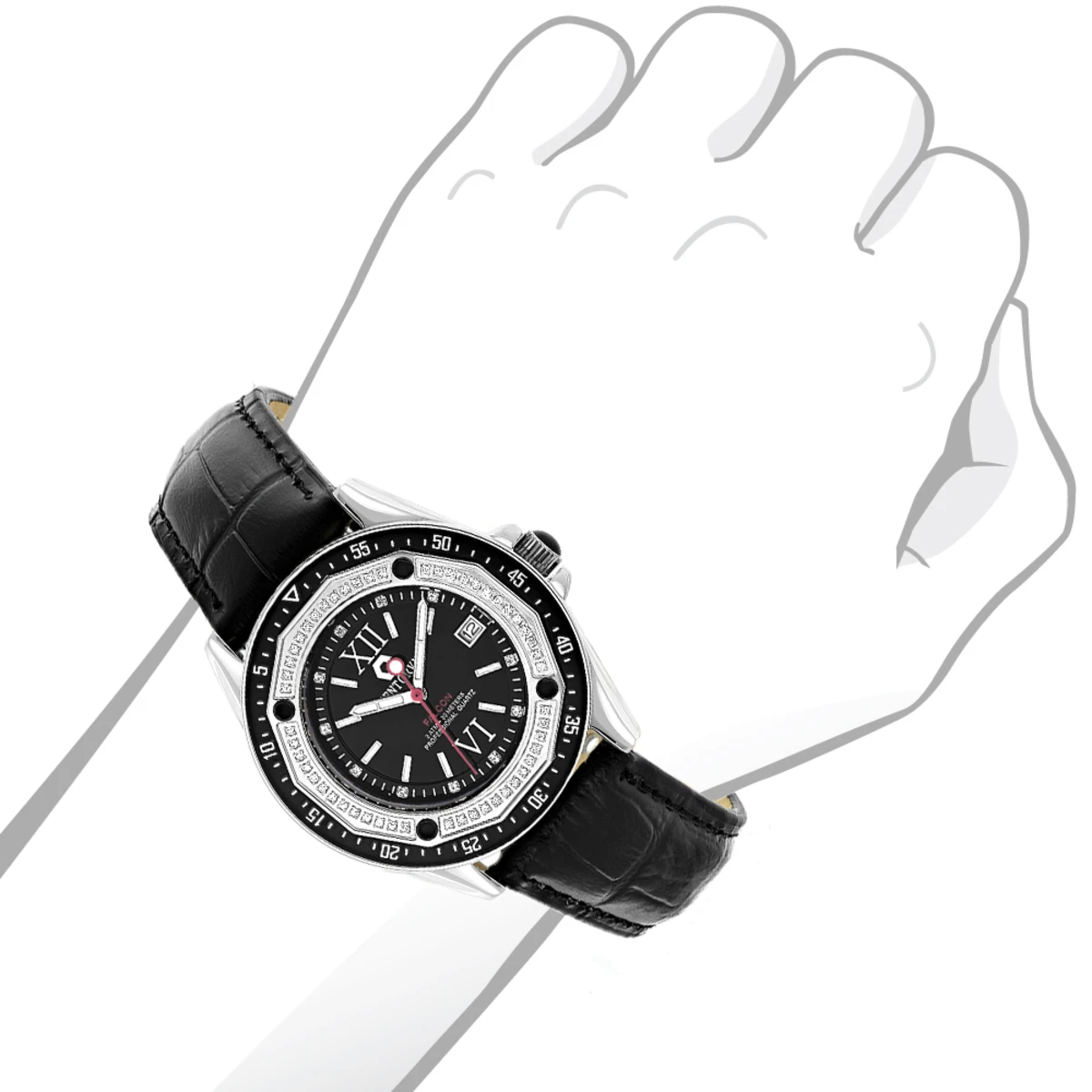 Stainless Steel Diamond Watch By Centorum Falcon 0.5ct 3 Stainless Steel Diamond Watch By Centorum Falcon 0.5ct - Image 3