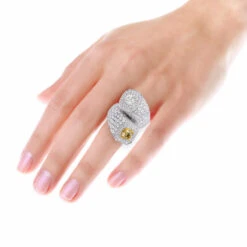 Statement 18K White Gold 13 Carat Unique Diamond Cocktail Ring For Women -Urban Jewels Shop statement 18k gold 13 carat unique diamond cocktail ring for women 870109 bodwh