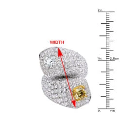 Statement 18K White Gold 13 Carat Unique Diamond Cocktail Ring For Women -Urban Jewels Shop statement 18k gold 13 carat unique diamond cocktail ring for women 870109 rulerwh