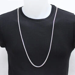 Sterling Silver Diamond Cut Franco Chain Necklace 3.5mm 36" -Urban Jewels Shop sterling silver diamond cut franco chain necklace 35mm 36 p 48075bod