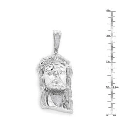 Sterling Silver Diamond Jesus Face Pendant 0.84ct -Urban Jewels Shop sterling silver diamond jesus face pendant 084ct rulerwh