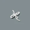Tiny Diamond Cross Pendant 10K White Gold 0.12ct