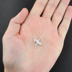 Tiny Diamond Cross Pendant 10K White Gold 0.12ct -Urban Jewels Shop tiny diamond cross pendant in 10k gold 012ct 4