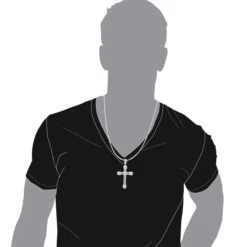 Unique 14K White Gold Large Cuban Link Cross Diamond Pendant For Men 2.5ct 3 Inch -Urban Jewels Shop unique 14k gold large cuban link cross diamond pendant for men 25ct 3 inch 803174 bodwh