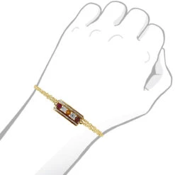 Unique 14K Yellow Gold Ruby Citrine Garnet Gemstone & Diamond Bracelet For Women 1.75ct -Urban Jewels Shop unique 14k gold ruby citrine garnet gemstone diamond bracelet for women 175ct 000978 bodye