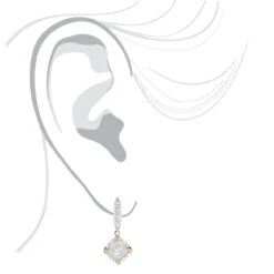 Unique 14K White Gold White And Yellow Diamond Earrings For Women Drop Design 10 Unique 14K White Gold White And Yellow Diamond Earrings For Women Drop Design -Urban Jewels Shop unique 14k gold white and yellow diamond earrings for women drop design bodwh