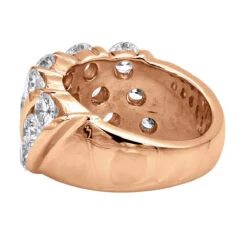 Unique 3 Carat Women's Diamond Wedding Band 18K White Gold Anniversary Ring -Urban Jewels Shop unique 3 carat diamond womens diamond wedding band 18k gold anniversary ring 000910 back rose