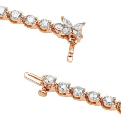 Unique 6 Carat VS Diamond Tennis Bracelet For Women 18K White Gold Flower Clasp 13 Unique 6 Carat VS Diamond Tennis Bracelet For Women 18K White Gold Flower Clasp -Urban Jewels Shop unique 6 carat vs diamond tennis bracelet for women 18k gold flower clasp 407100 backro