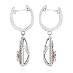 Unique Designer White And Pink Diamond Earrings For Women 14K Gold 1.75ct 10 Unique Designer White And Pink Diamond Earrings For Women 14K Gold 1.75ct -Urban Jewels Shop unique designer white and pink diamond earrings for women 14k gold 175ct backwh