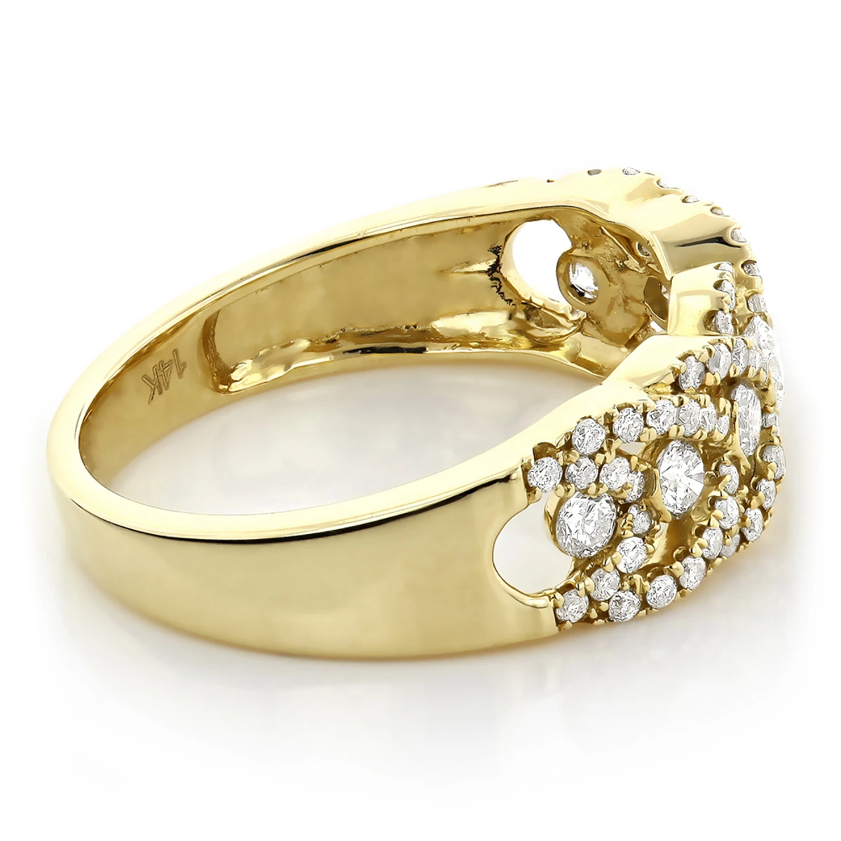 Unique Diamond Wedding Band For Women 14K Rose Gold Ladies Diamond Ring 1ct 4 Unique Diamond Wedding Band For Women 14K Rose Gold Ladies Diamond Ring 1ct - Image 4