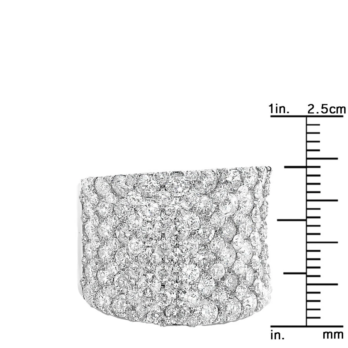 Unique Diamond Wedding Bands: 8 Carat Ladies Pave Diamonds Ring 14K White Gold 7 Unique Diamond Wedding Bands: 8 Carat Ladies Pave Diamonds Ring 14K White Gold - Image 7