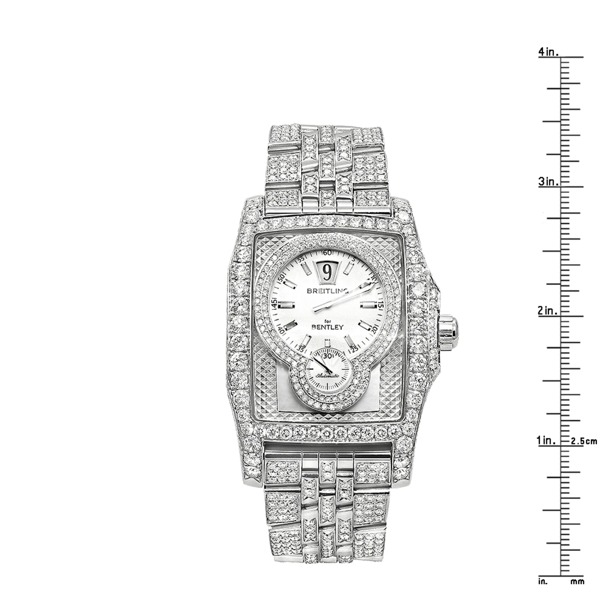 Unique Iced-Out Diamond Breitling For Bentley Flying B Watch For Men 20ct 4 Unique Iced-Out Diamond Breitling For Bentley Flying B Watch For Men 20ct - Image 4