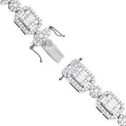 Unique Diamond Necklace For Women 10K Yellow Gold 17 Carats 15 Unique Diamond Necklace For Women 10K Yellow Gold 17 Carats -Urban Jewels Shop unique ladies diamond necklace 14k gold 17 carats baguette round diamonds clasp white