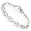 Unique Ladies Round Diamond Bracelet 14K White Gold 1.3ct