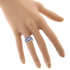 Unique Luxurman One Carat Diamond Blue Sapphire Cocktail Ring For Women -Urban Jewels Shop unique luxurman one carat diamond blue sapphire cocktail ring for women bodwh