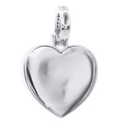 Large Ladies Unique Round Baguette Diamond Heart Shape Pendant 2 Carat 14K Yellow Gold -Urban Jewels Shop unique oversized round and baguette diamond heart pendant 2 carat 14k gold 803235 back white