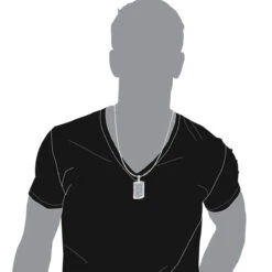 Unique 14K White Gold Blue Diamonds Dog Tag Pendant For Men 3.25ctw -Urban Jewels Shop unique solid 14k gold blue diamonds dog tag pendant for men 325ctw 405831b body white