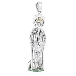 Unique Sterling Silver Saint Lazarus On Crutches With Dogs Statue Pendant 9 Unique Sterling Silver Saint Lazarus On Crutches With Dogs Statue Pendant -Urban Jewels Shop unique sterling silver saint lazarus on crutches with dogs statue pendant backwh