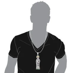 Unique Sterling Silver Saint Lazarus On Crutches With Dogs Statue Pendant 10 Unique Sterling Silver Saint Lazarus On Crutches With Dogs Statue Pendant -Urban Jewels Shop unique sterling silver saint lazarus on crutches with dogs statue pendant bodwh