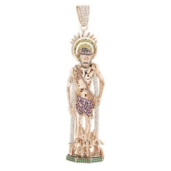 Unique Sterling Silver Saint Lazarus On Crutches With Dogs Statue Pendant 8 Unique Sterling Silver Saint Lazarus On Crutches With Dogs Statue Pendant -Urban Jewels Shop unique sterling silver saint lazarus on crutches with dogs statue pendant ro