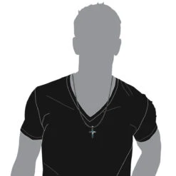 Unique White Blue Black Diamond Cross Pendant 1.5ct 10K Black Plated Gold -Urban Jewels Shop unique white blue black diamond cross pendant 15ct in 10k black gold bod