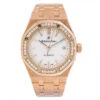 Unisex Diamond Watch Audemars Piguet Royal Oak 18K Gold 37mm White Dial