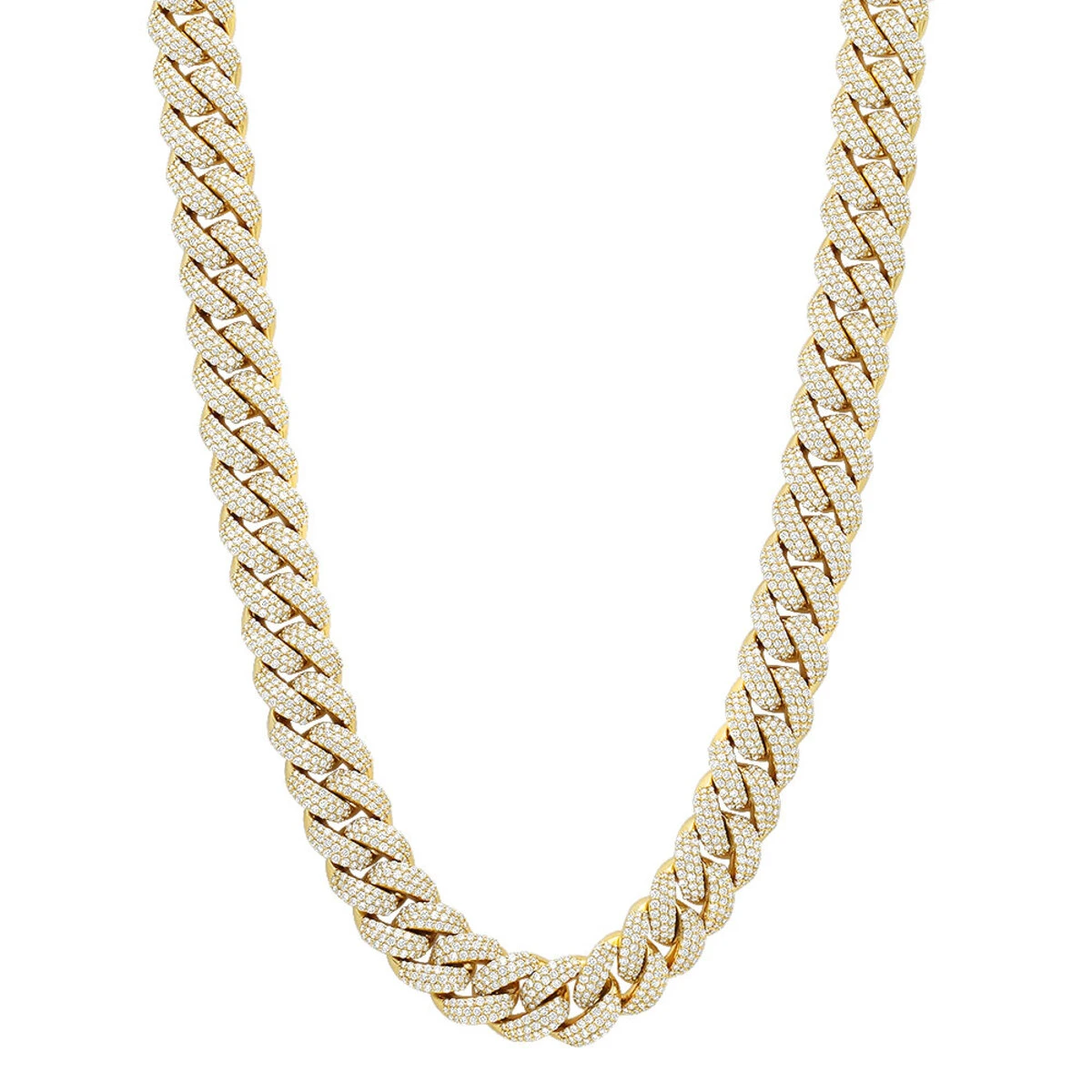 Heavy 14K Yellow Gold VS Diamond Cuban Link Chain Necklace For Men 43ct 16mm Wide 1 Heavy 14K Yellow Gold VS Diamond Cuban Link Chain Necklace For Men 43ct 16mm Wide