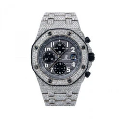 Audemars Piguet Royal Oak Offshore Chronograph 42mm Gray Dial Men's Diamond Watch