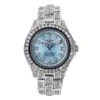 Iced Out Breitling Diamond Women's 33mm Watch A57350 Colt Oceane Blue MOP Dial 8ct