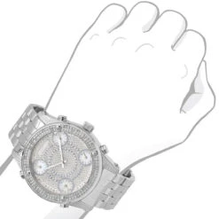 Oversized JoJino Men's Diamond Watch Five Time Zones White Iced Out Dial 0.25ct 6 Oversized JoJino Men's Diamond Watch Five Time Zones White Iced Out Dial 0.25ct -Urban Jewels Shop watches oversized jojino mens diamond watch five time zones white iced out dial 025ct 968784 bod