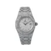 White Dial 33mm Audemars Piguet Royal Oak Ladies Diamond Watch 11.75ct