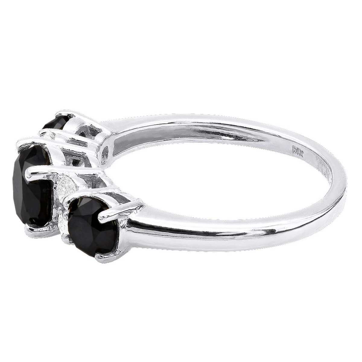 White Black Diamond Engagement Ring 2.70ct 4 White Black Diamond Engagement Ring 2.70ct - Image 4