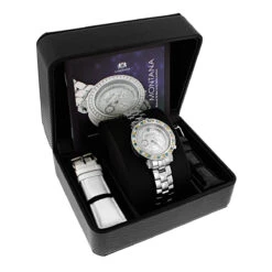 White Blue Yellow Diamond Watch By LUXURMAN 2.75ct Ladies -Urban Jewels Shop white blue yellow diamond watch by luxurman 275ct ladies p 45988box