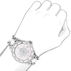 White Ceramic Women's Diamond Watch 1.25ct Pink MOP Luxurman Galaxy 7 White Ceramic Women's Diamond Watch 1.25ct Pink MOP Luxurman Galaxy -Urban Jewels Shop white ceramic womens diamond watch 125ct pink mop luxurman galaxybod