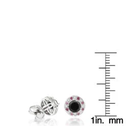 White Pink And Black Diamond Stud Earrings 2.2ct 14K White Gold 11 White Pink And Black Diamond Stud Earrings 2.2ct 14K White Gold -Urban Jewels Shop white pink and black diamond stud earrings 22ct 14k gold rulerwh