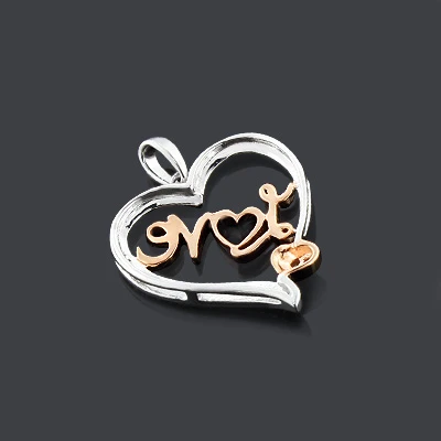 10K White Gold Diamond Love Heart Pendant 0.11ct 2 10K White Gold Diamond Love Heart Pendant 0.11ct - Image 2