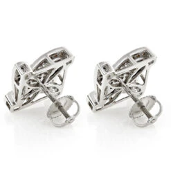 White Yellow Blue Diamond Earrings 0.5ct 10K White Gold -Urban Jewels Shop white yellow blue diamond earrings 078ct 10k gold backwh