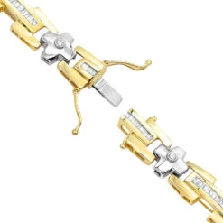 14K Yellow Gold Diamond Men's Bracelet 1.95ct 9 14K Yellow Gold Diamond Men's Bracelet 1.95ct -Urban Jewels Shop white yellow gold diamond mens bracelet 195ct backye